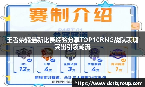 王者荣耀最新比赛经验分享TOP10RNG战队表现突出引领潮流